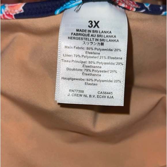 J.CREW SWIMSUIT CUTOUT ONE-SHOULDER WOMEN ONE-PIECE FLORAL PRINTED PLUS SIZE 3X - Picture 5 of 6